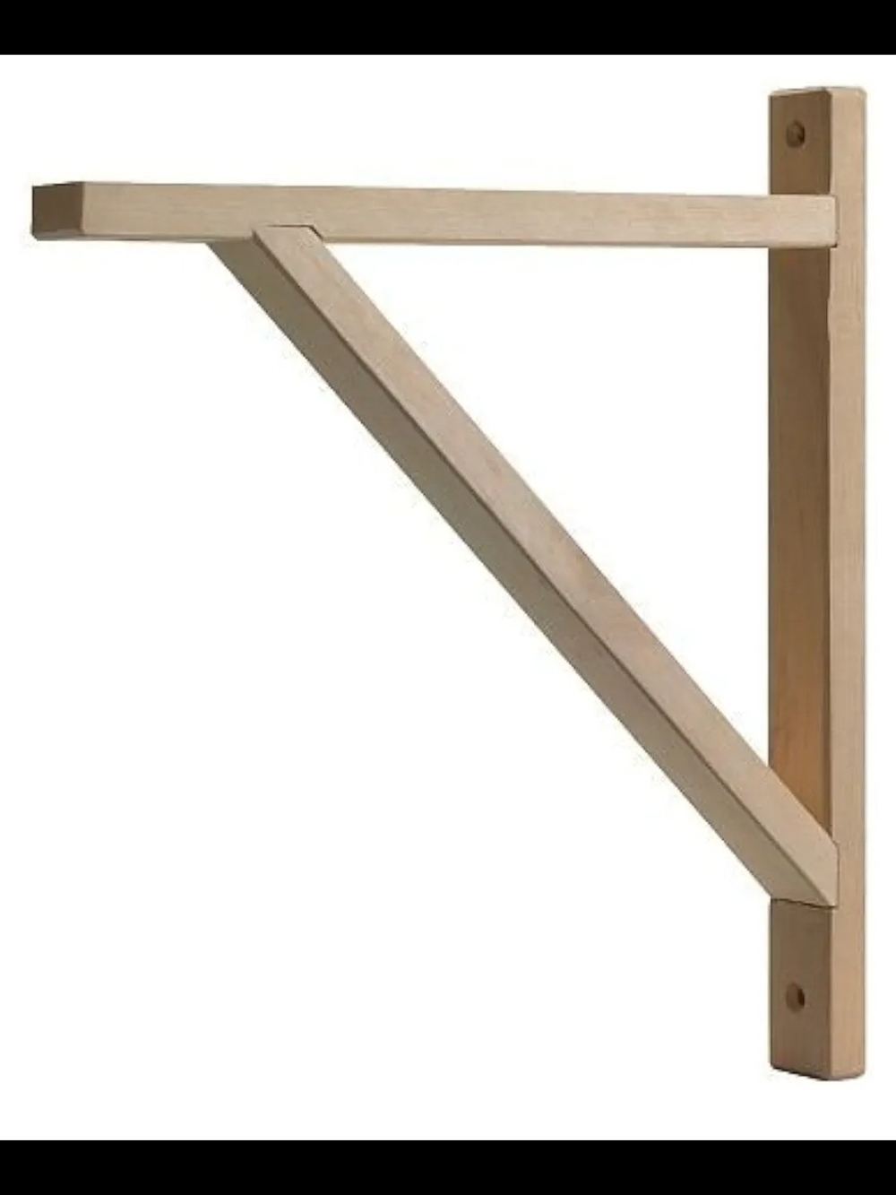2x IKEA Natural Birch Wood Wall Shelf Bracket - 566.961.09